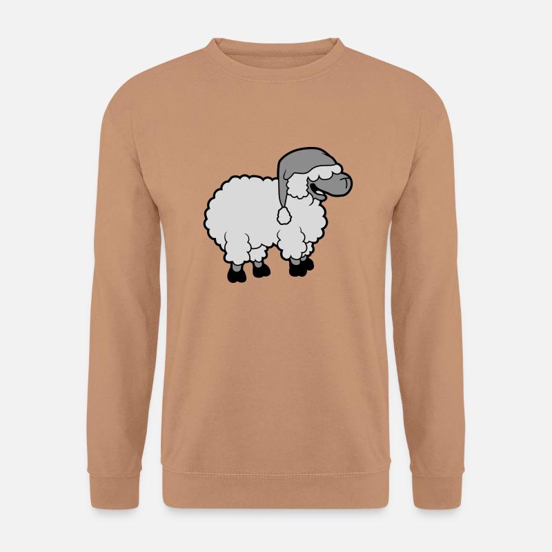 Lustiges lachendes Schaf - Unisex Pullover - Mocca
