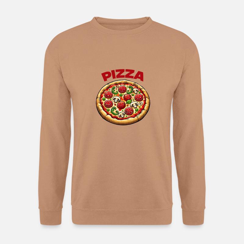 pizza - Unisex Pullover - Mocca