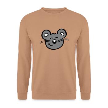 Mouse Mouse Cute Little Rat Rodent Friendly - Unisex Sweatshirt - mocha - Front - Alina (178cm) & Michal (187cm)