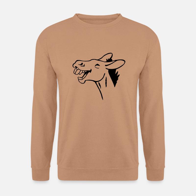lachender Esel - Unisex Pullover - Mocca