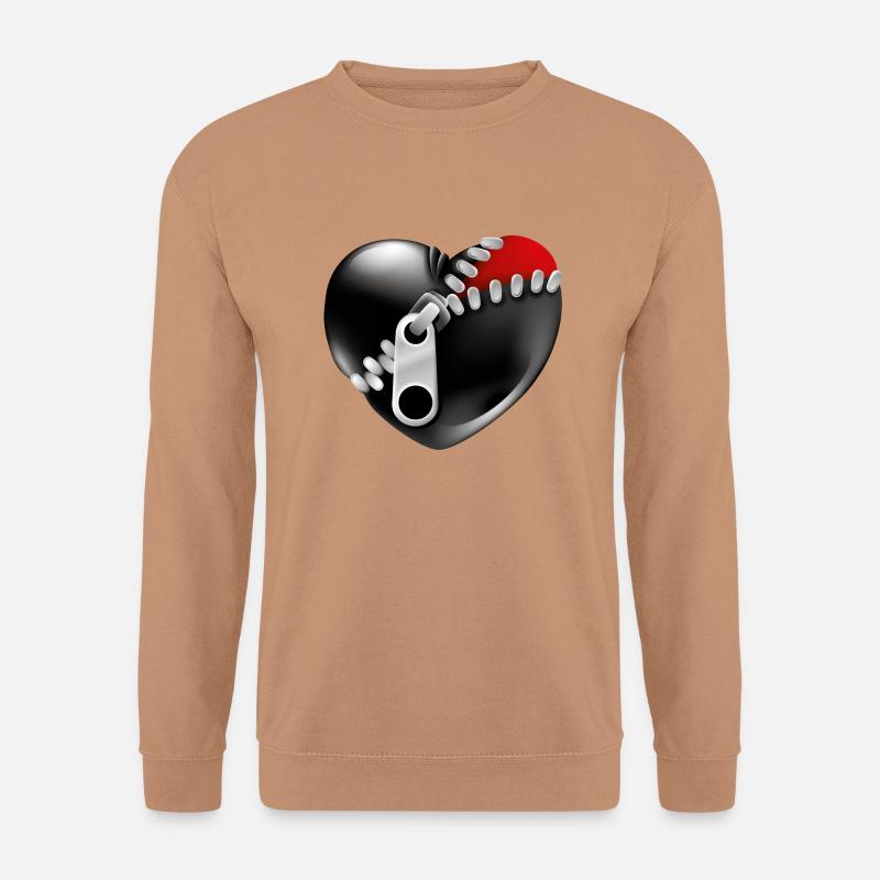 Smiley Heart - Unisex Pullover - Mocca