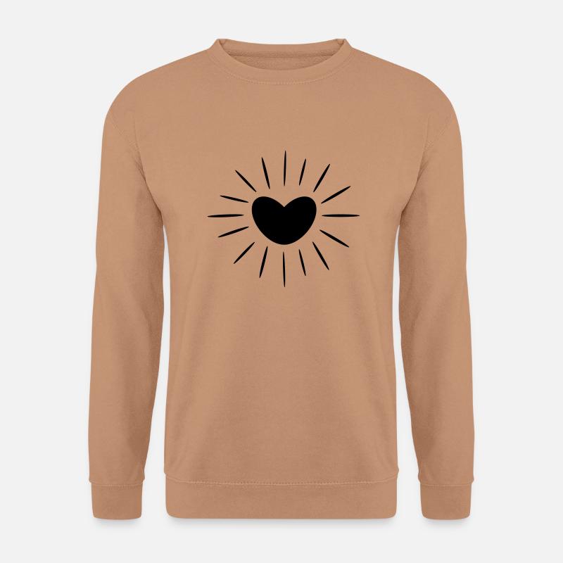 Sommer - Sonne Herz - Unisex Pullover - Mocca