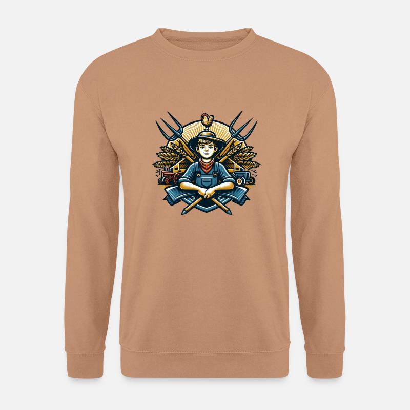 Junge vom Dorf Logo - Unisex Pullover - Mocca
