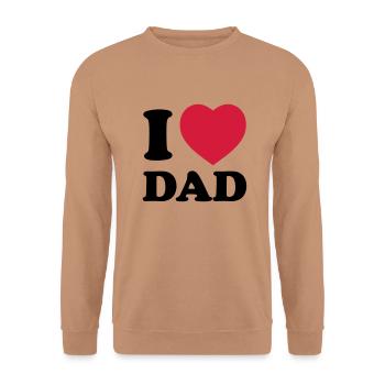 i_love_dad - Sweat-shirt Unisexe - moka - Devant - Alina (178cm) & Michal (187cm)