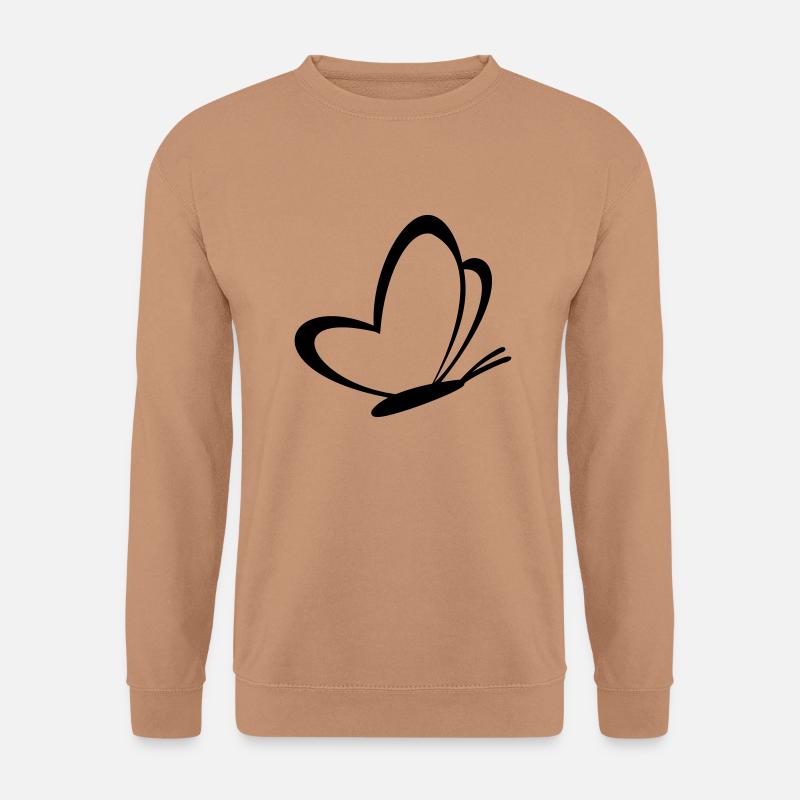 Liebe - Schmetterling Herz - Unisex Pullover - Mocca