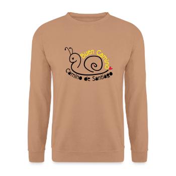 Camino de Santiago escargot - Sweat-shirt Unisexe - moka - Devant - Alina (178cm) & Michal (187cm)