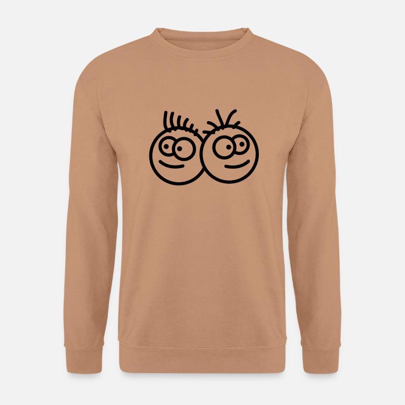 Two Smileys - Unisex Pullover - Mocca