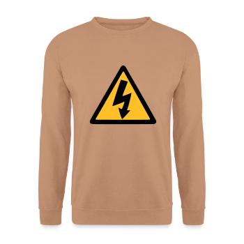 lightning thunder - Unisex Sweatshirt - mocha - Front - Alina (178cm) & Michal (187cm)