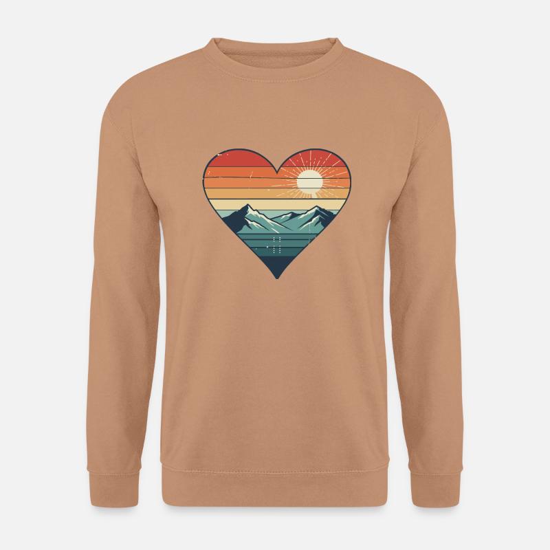 Reisen Retro Vintage Valentinstag - Unisex Pullover - Mocca