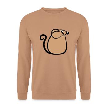 souris souris mignon petit rat rongeur amical - Sweat-shirt Unisexe - moka - Devant - Alina (178cm) & Michal (187cm)
