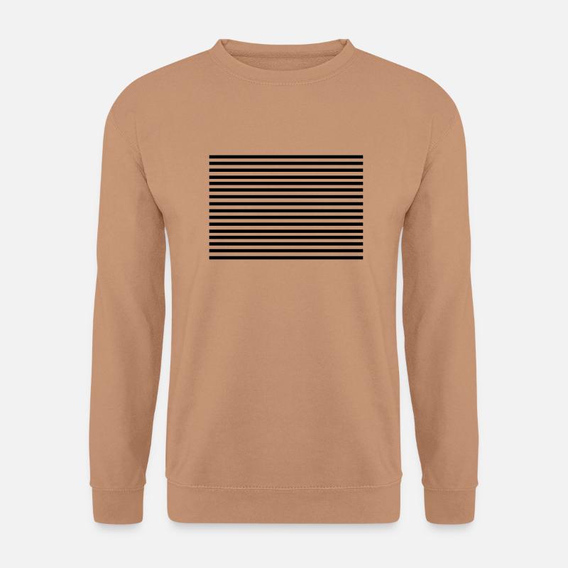 horizontal_lines - Unisex Pullover - Mocca