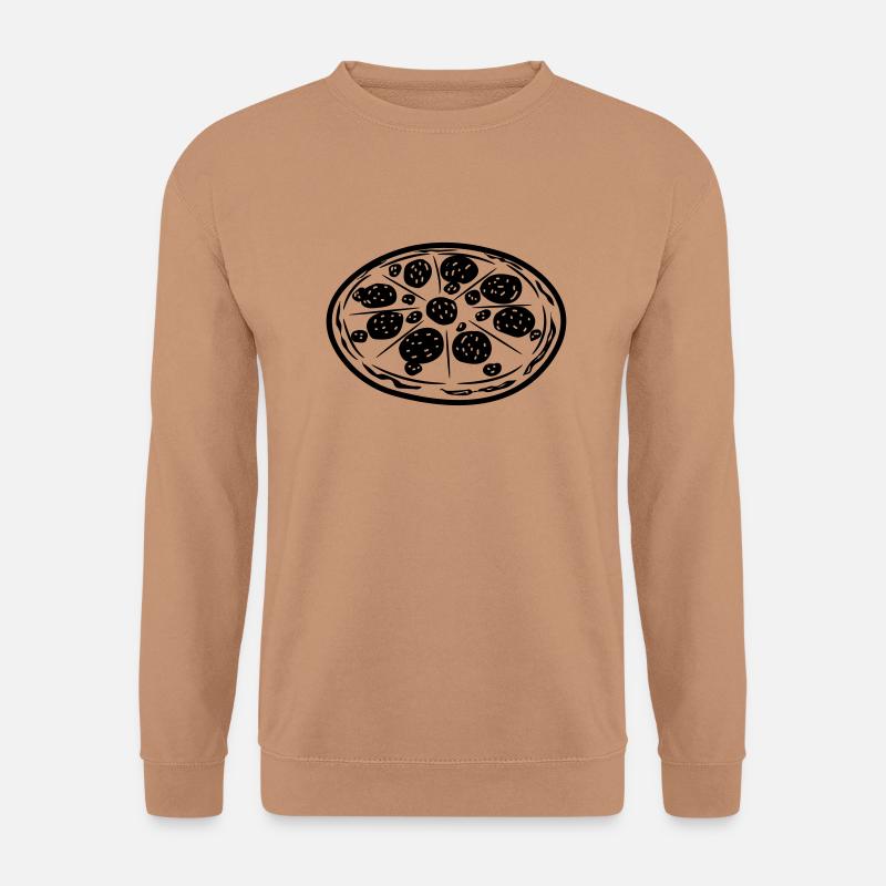 fast food pizza - Unisex Pullover - Mocca