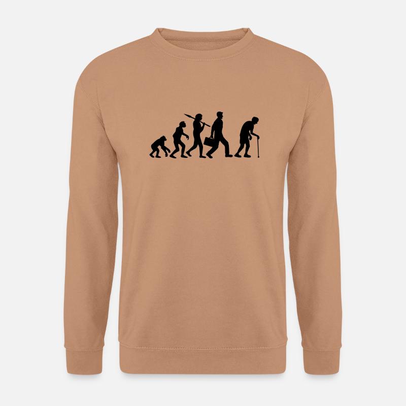 Evolution grandpa design - Unisex Sweatshirt - mocha