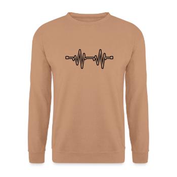 music_beat_1_f1 - Unisex Sweatshirt - mocha - Front - Alina (178cm) & Michal (187cm)