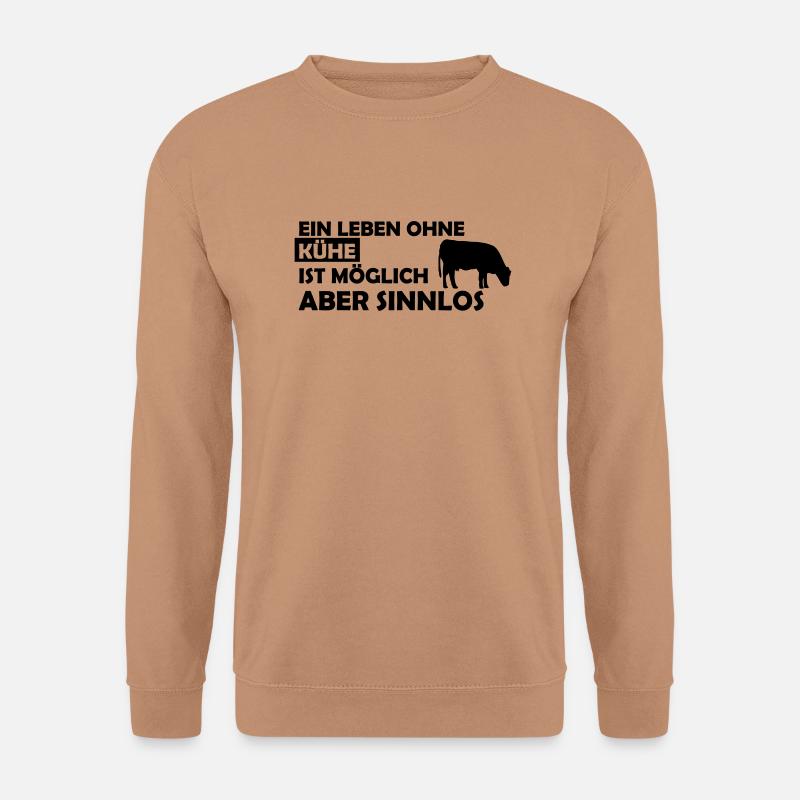 ein leben ohne kühe - Unisex Pullover - Mocca