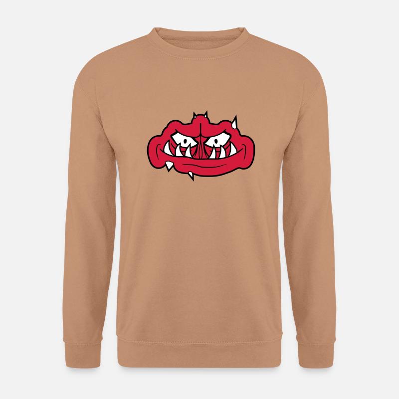 troll gesicht gruseliges - Unisex Pullover - Mocca