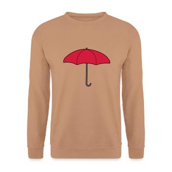 Red Umbrella Design - Unisex Sweatshirt - mocha - Front - Alina (178cm) & Michal (187cm)