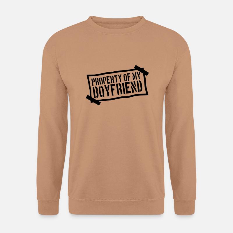 note papir fast på papir ejendom af min boyfr - Unisex sweater - mokka