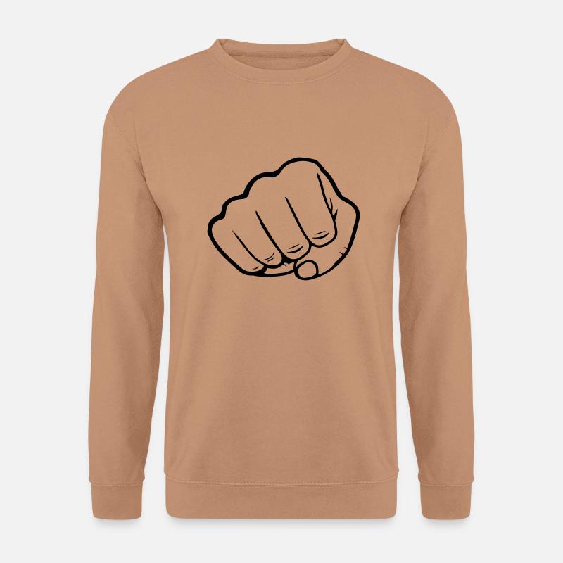 Faust schlagen Angriff - Unisex Pullover - Mocca