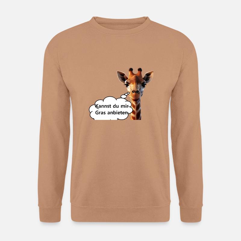 Giraffen-Humor: Gras & Joint - Unisex Pullover - Mocca
