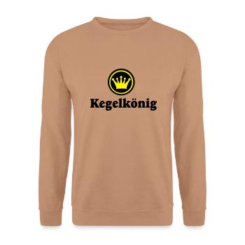 kegeln - Unisex Pullover - Mocca - Vorne - Alina (178cm) & Michal (187cm)