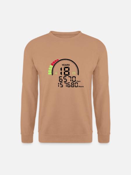 counter anniversary years 18 years - Unisex Sweatshirt - mocha