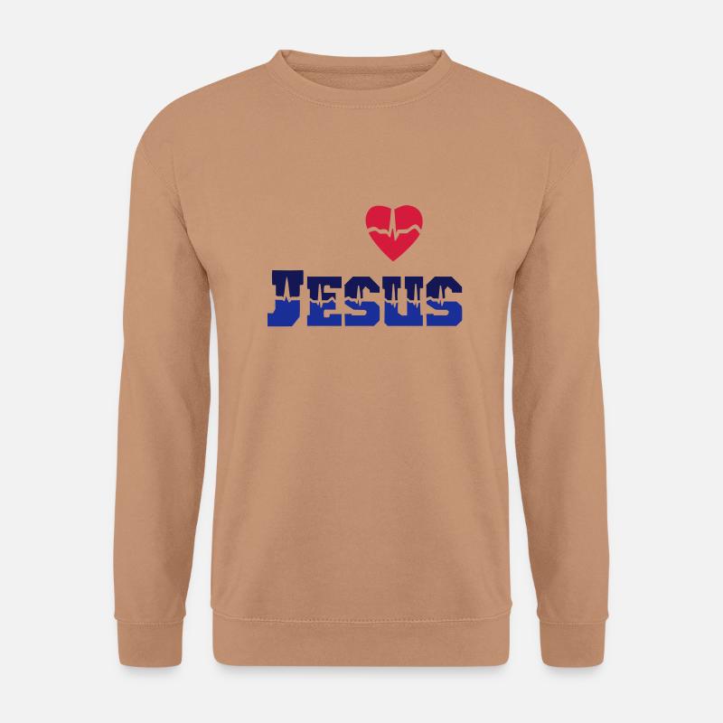Jesus liebt ... - Unisex Pullover - Mocca