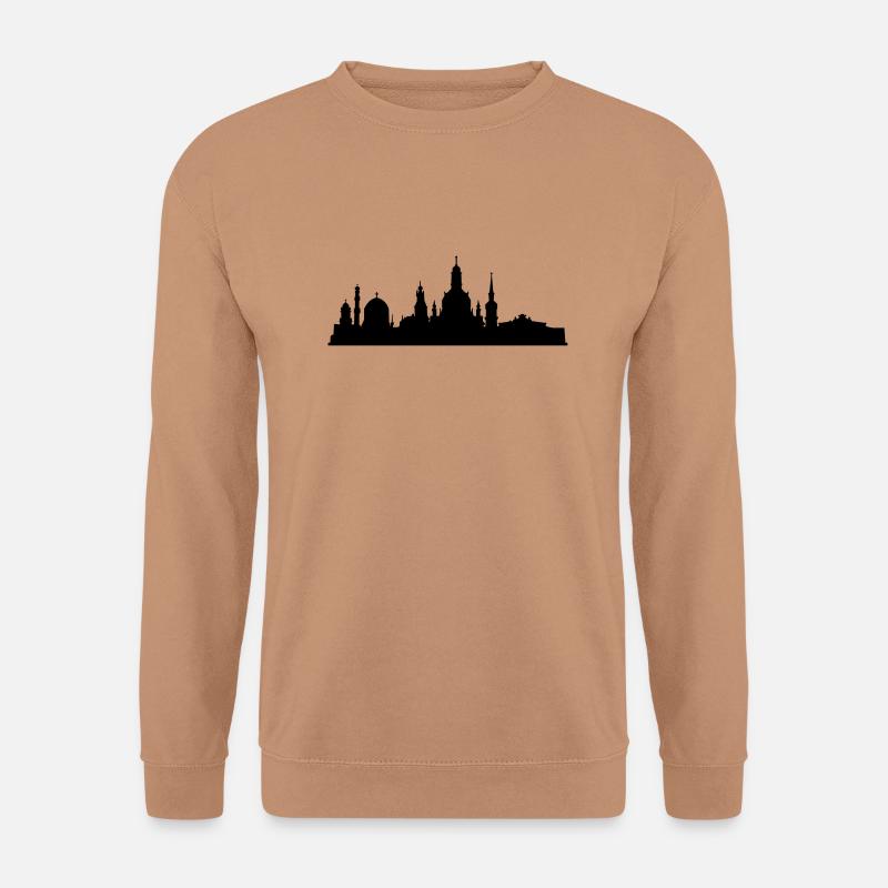 Skyline Dresden klein - Unisex Pullover - Mocca