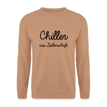 chiller - Unisex Pullover - Mocca - Vorne - Alina (178cm) & Michal (187cm)
