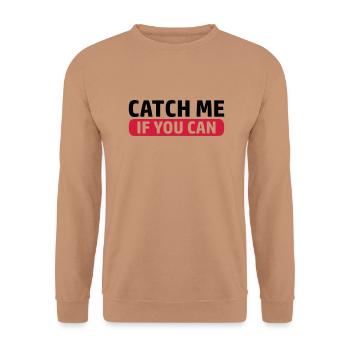 Game Catch Me - Unisex Sweatshirt - mocha - Front - Alina (178cm) & Michal (187cm)