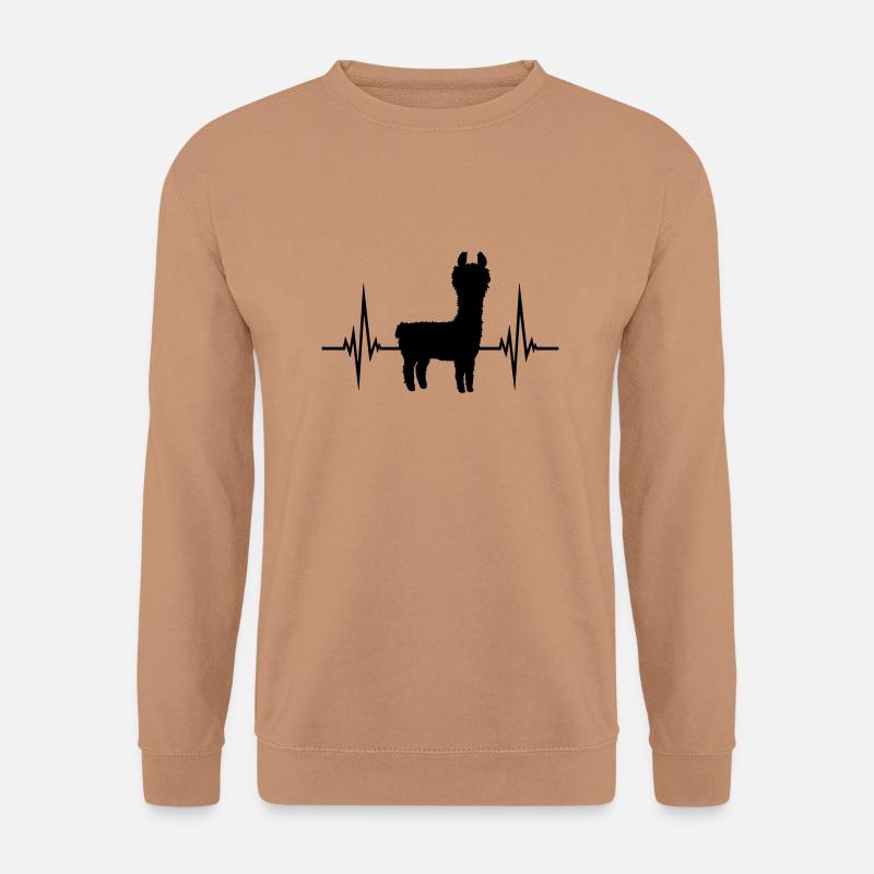 Puls Lama Herzschlag - Unisex Pullover - Mocca