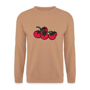 tomaten / tomato - Unisex Pullover - Mocca - Vorne - Alina (178cm) & Michal (187cm)