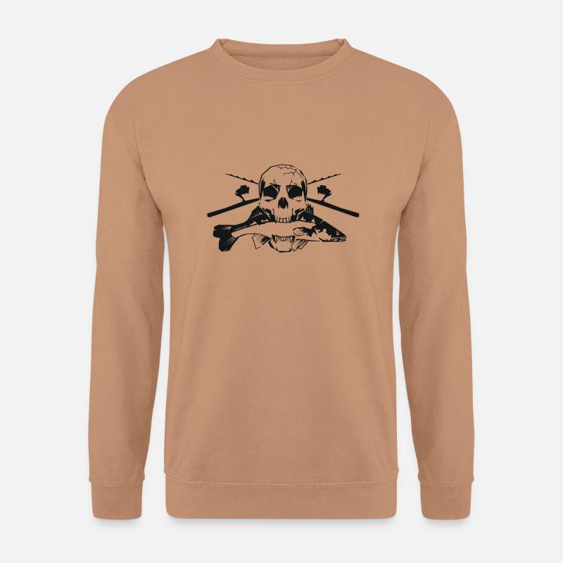 JSA Fishing Skull (L) - Unisex Pullover - Mocca