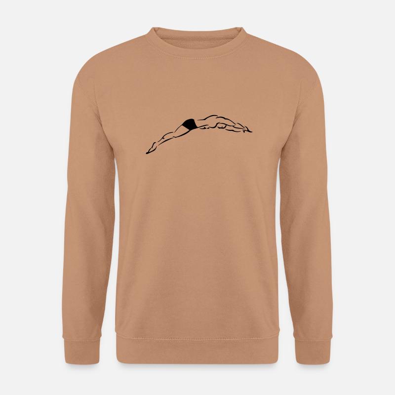 Schwimmer stürzen - Unisex Pullover - Mocca