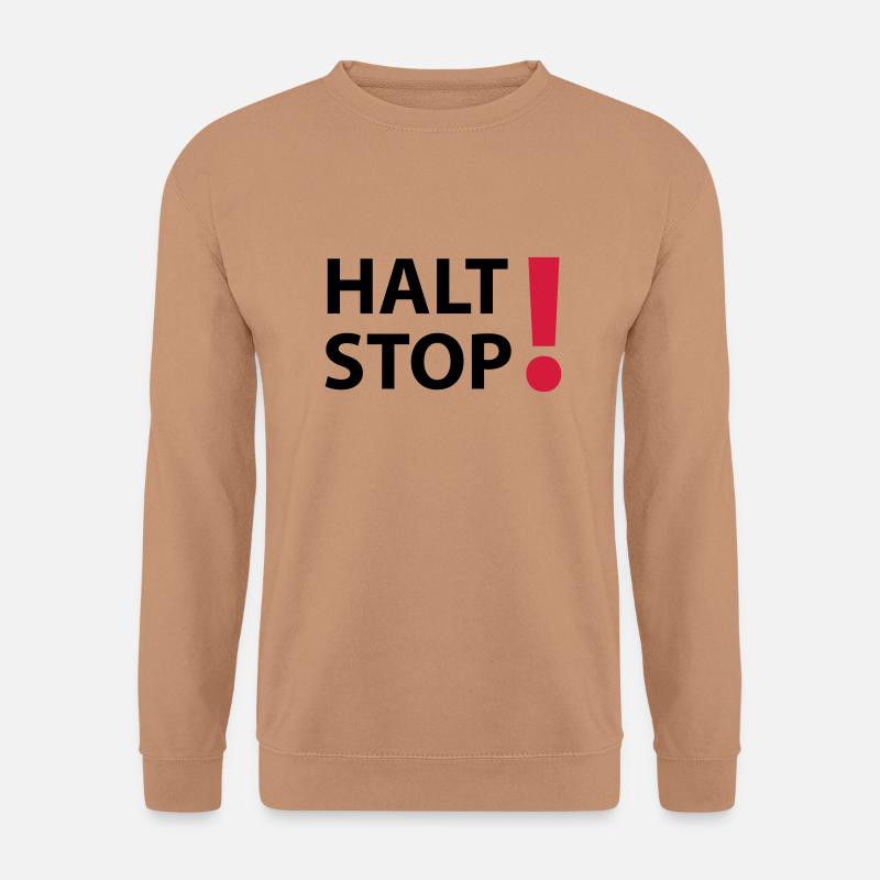 Halt Stop! - Unisex Pullover - Mocca