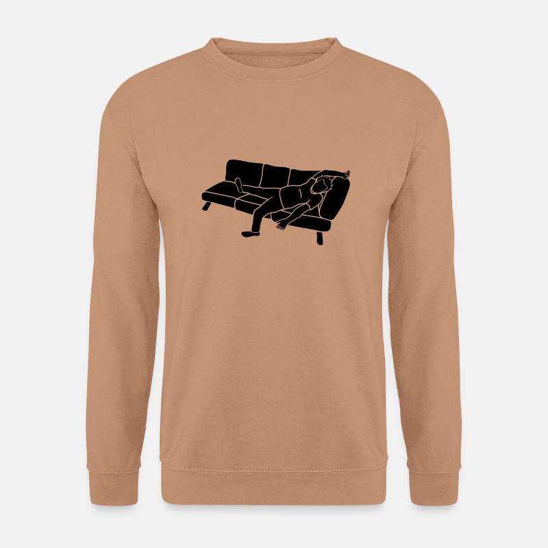 Müder Sofa Mann - Unisex Pullover - Mocca