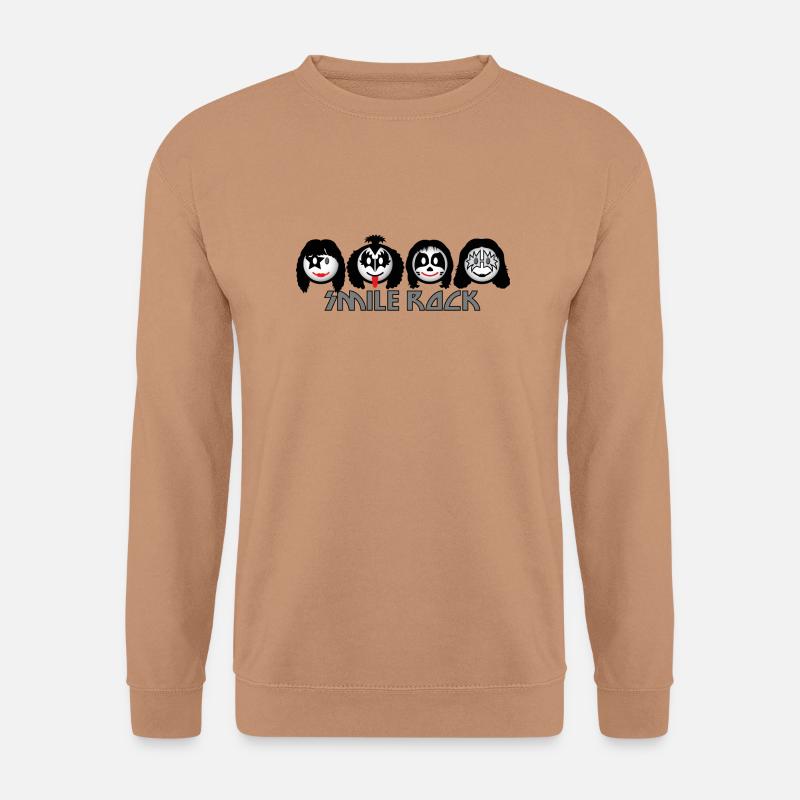 Smiley Kiss Smile Rock Icons dd light - Unisex Pullover - Mocca