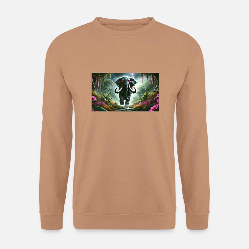 URSPRÜNGLICHER ELEFANT - Unisex Pullover - Mocca