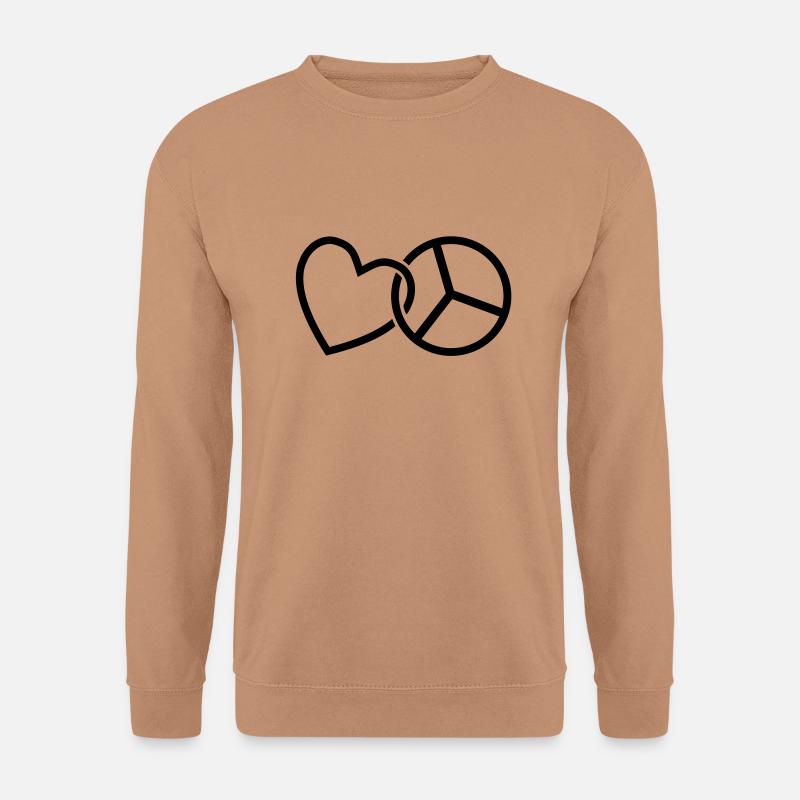 love__peace_f1 - Unisex Pullover - Mocca