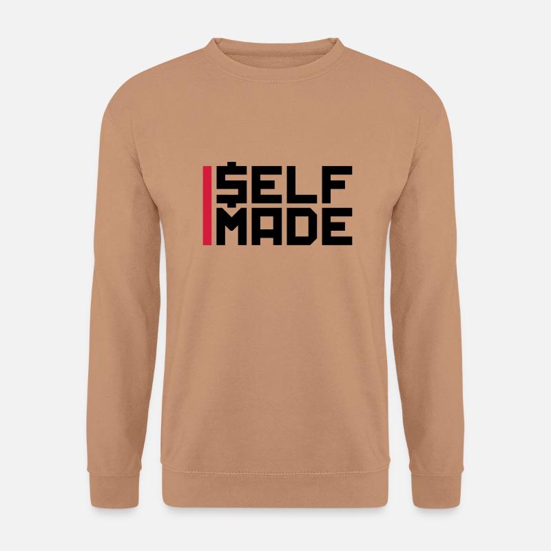 balken logo reich self made man millionaer geld ve - Unisex Pullover - Mocca