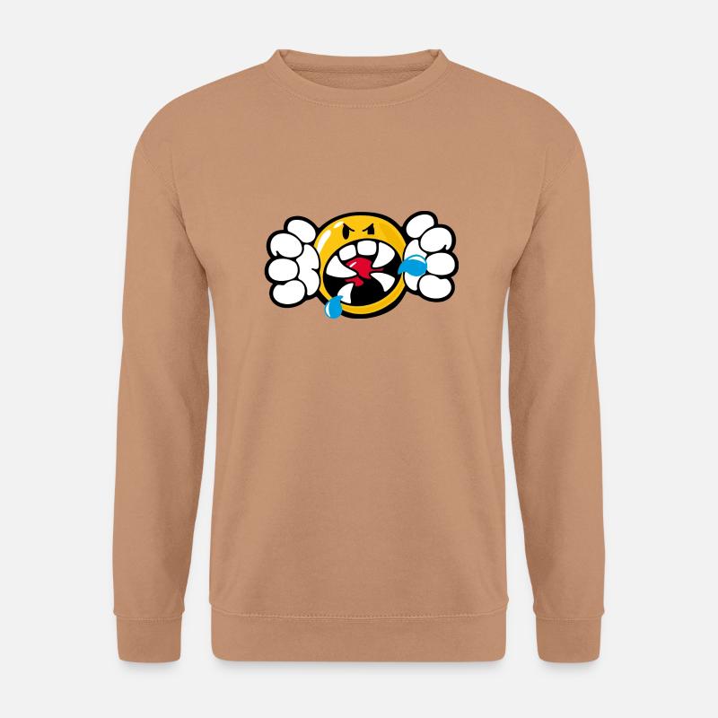 Smiley Anger Vicious - Unisex Pullover - Mocca
