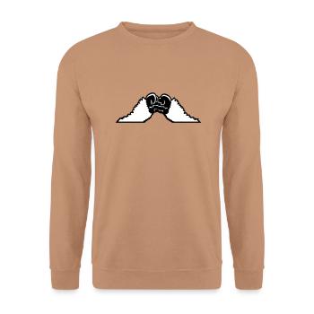 2 Llamas Fists Hairy Monkey Team Friends Fist Pump - Unisex Sweatshirt - mocha - Front - Alina (178cm) & Michal (187cm)