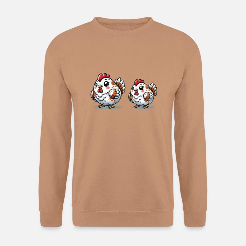Hühner - Unisex Pullover - Mocca
