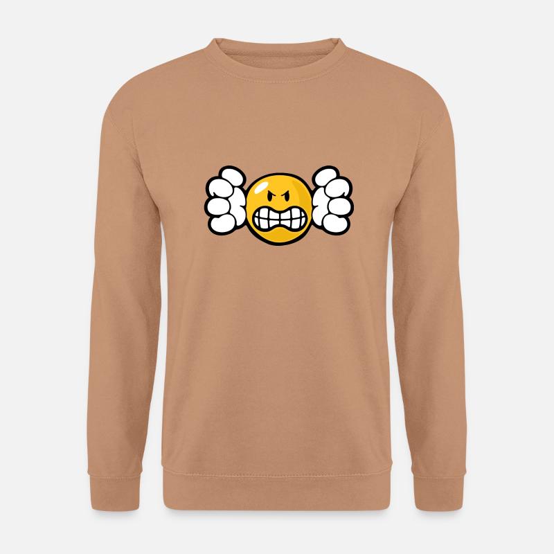 Smiley Anger Unforgiving - Unisex Pullover - Mocca
