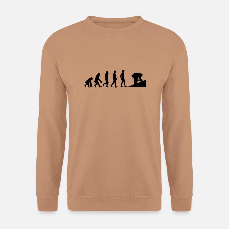 Dachdecker: Evolution of Roofer´s - Unisex Pullover - Mocca