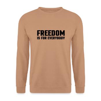 freedom_1 - Sweat-shirt Unisexe - moka - Devant - Alina (178cm) & Michal (187cm)