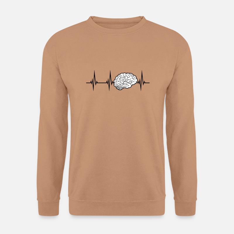 EKG Gehirn Design - Unisex Pullover - Mocca