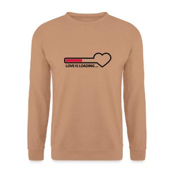 love_is_loading_2c - Sweat-shirt Unisexe - moka - Devant - Alina (178cm) & Michal (187cm)