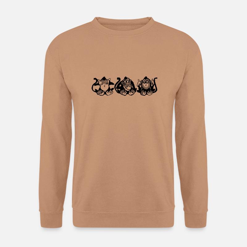 3_apes - Unisex Pullover - Mocca