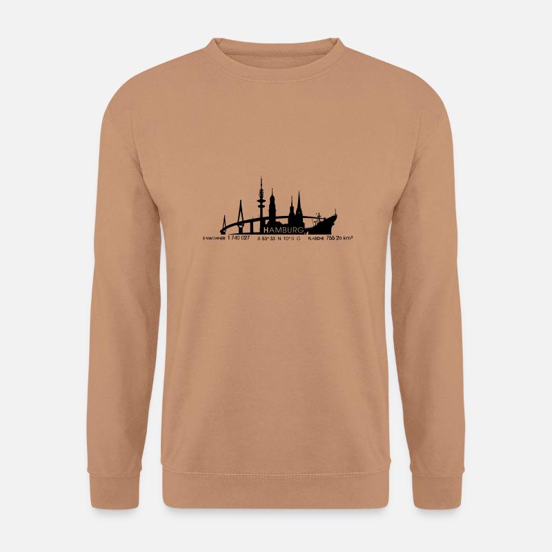 Hamburg Skyline - Unisex Pullover - Mocca